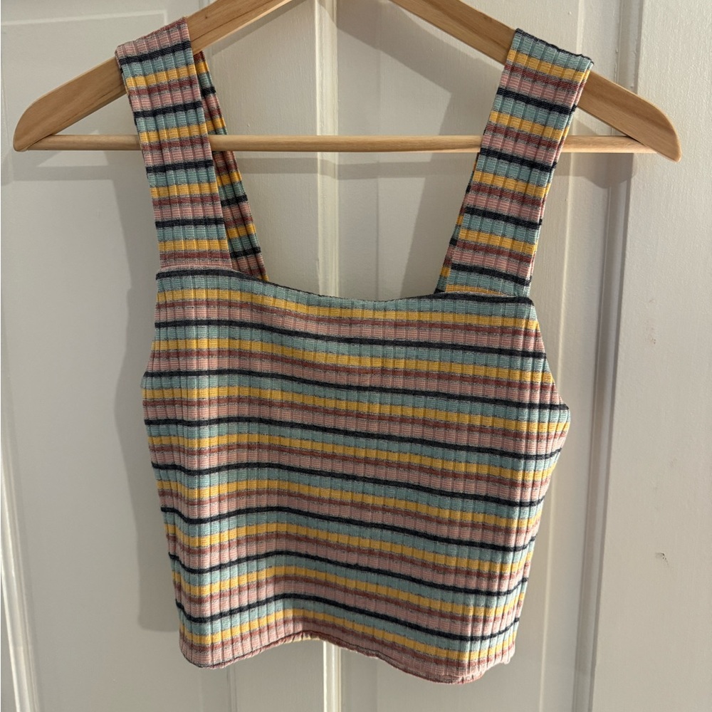 American Eagle Striped Tank Top M